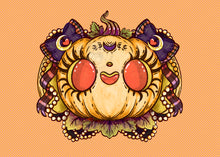 Load image into Gallery viewer, "Moon Princess Honey" Original Fine Art Print by Scribble Creatures