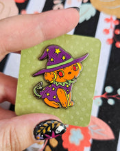Load image into Gallery viewer, "Witchy Pupkin" Hard Enamel Pin by Scribble Creatures