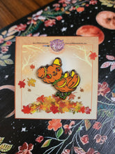 Load image into Gallery viewer, "Fall-ing Pupkin" Hard 1.5 Hard Enamel Pin by Scribble Creatures