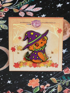 "Witchy Pupkin" Hard Enamel Pin by Scribble Creatures