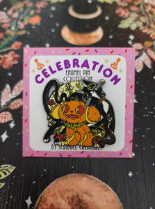 "Besto Friendos" Celebration Collection Honey and Hambo Enamel Pin by Scribble Creatures