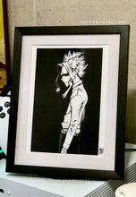 Load image into Gallery viewer, "Monochrome Toshinori" MHA Manga Fine Art Print by Scribble Creatures