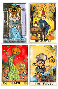 "Tarot of the Unknown" (feat. Over the Garden Wall) Fine Art Prints by Scribble Creatures