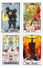 Load image into Gallery viewer, "Tarot of the Unknown" (feat. Over the Garden Wall) Fine Art Prints by Scribble Creatures
