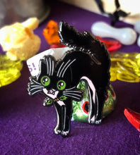 Load image into Gallery viewer, "Very-Scaredy Cat" Hard Enamel Pin by Scribble Creatures