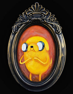 "Jake the Dog" Adventure Time framed original painting by Scribble Creatures