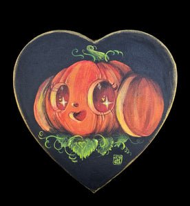 "Honey Heart" original Pumpkin Honey painting by Scribble Creatures