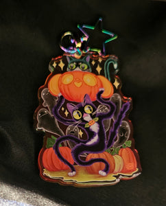 "Graveyard Carry Cats" Acrylic Charm by Scribble Creatures