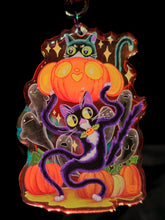 Load image into Gallery viewer, &quot;Graveyard Carry Cats&quot; Acrylic Charm by Scribble Creatures
