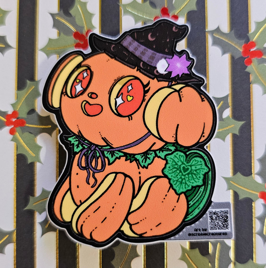 Holiday Sticker ~ Witchy Pupkin Honey