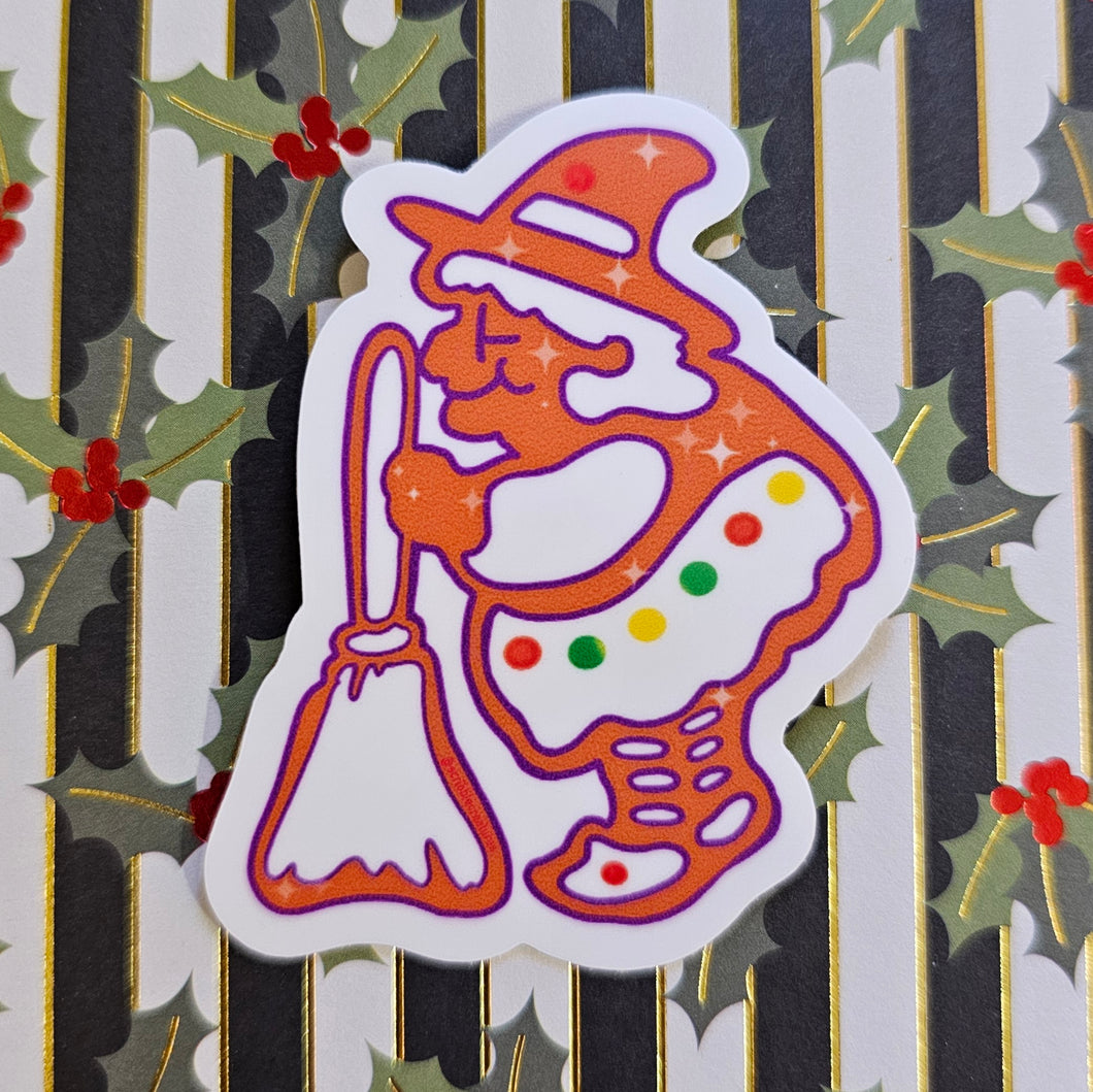 Holiday Sticker ~ Gingerbread Witch