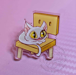 Daijin Suzume Acrylic Pin by Scribble Creatures
