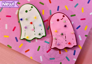 Animal Circus Cookie Ghosts New Original Hard Enamel Pin by Scribble Creatures