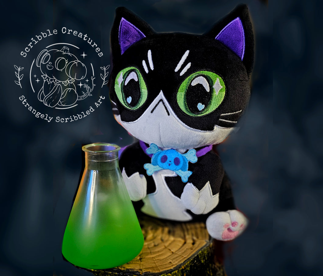 New!!! 2025 - Ghoulish Goontz Spooky Cat Plushie by Scribble Creatures