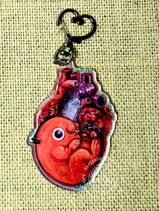 Denji's Heart Pochita Chainsaw Man anime Acrylic Charm by Scribble Creatures