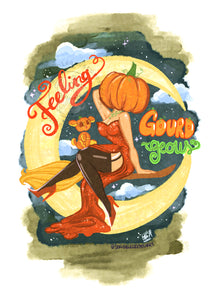 "Feelin' Gourd-geous" Fine Art Print by Scribble Creatures