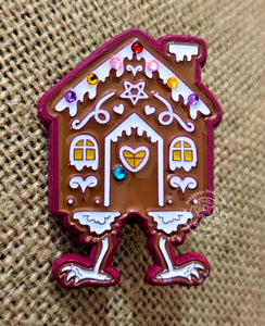 "Baba Yaga's Gingerbread House" Original Character Hard Enamel Pin by Scribble Creatures (Copy)