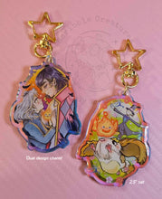 Load image into Gallery viewer, Howl and Sophie Acrylic Charm by Scribble Creatures Howl&#39;s Moving Castle
