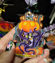 Load image into Gallery viewer, &quot;Graveyard Carry Cats&quot; Acrylic Charm by Scribble Creatures
