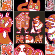 Load image into Gallery viewer, Holiday Sticker PACK~ 5x Gingerbread Stickers!
