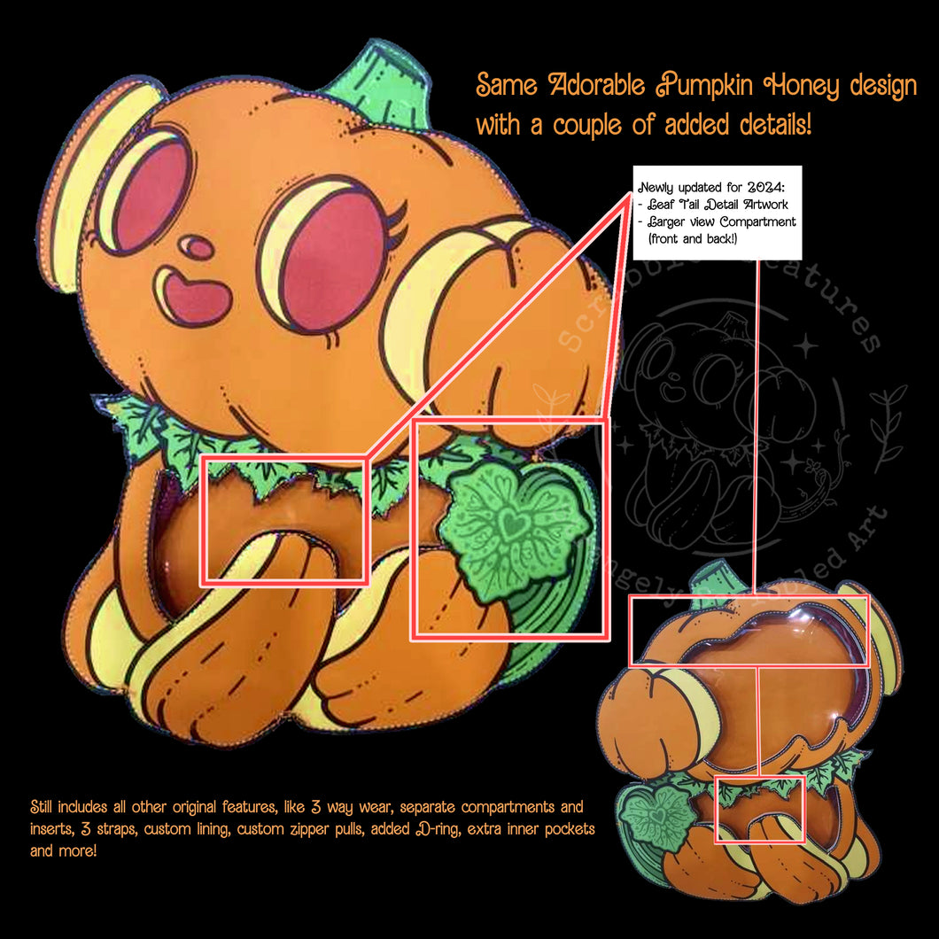 NOW IN STOCK!!! Pumpkin Honey Pumpkin Dog Ita Bag by Scribble Creatures!