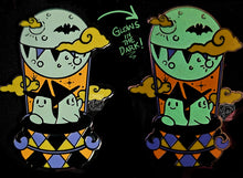 Load image into Gallery viewer, &quot;Moon Balloon&quot; GITD Original Character Hard Enamel Pin by Scribble Creatures
