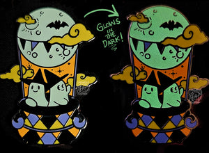 "Moon Balloon" GITD Original Character Hard Enamel Pin by Scribble Creatures