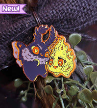 Load image into Gallery viewer, &quot;Moth &amp; Flame&quot; New Original Character Hard Enamel Pin by Scribble Creatures

