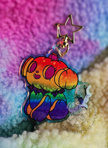 "Pumpkin Honey" Pride Edition Rainbow Acrylic Charm by Scribble Creatures