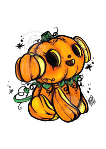 "Pumpkin Honey" Original Fine Art Print by Scribble Creatures