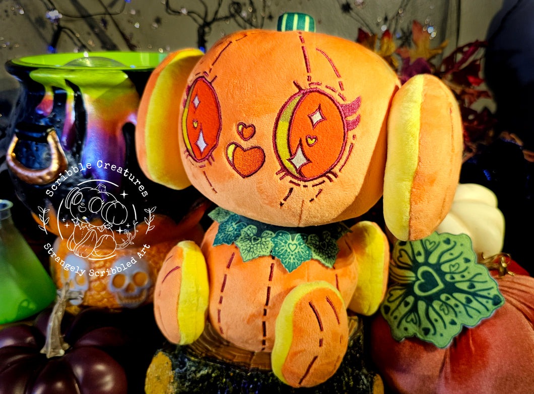 New!!! 2025 Edition - Pumpkin Honey Plush Pumpkin Dog by Scribble Creatures