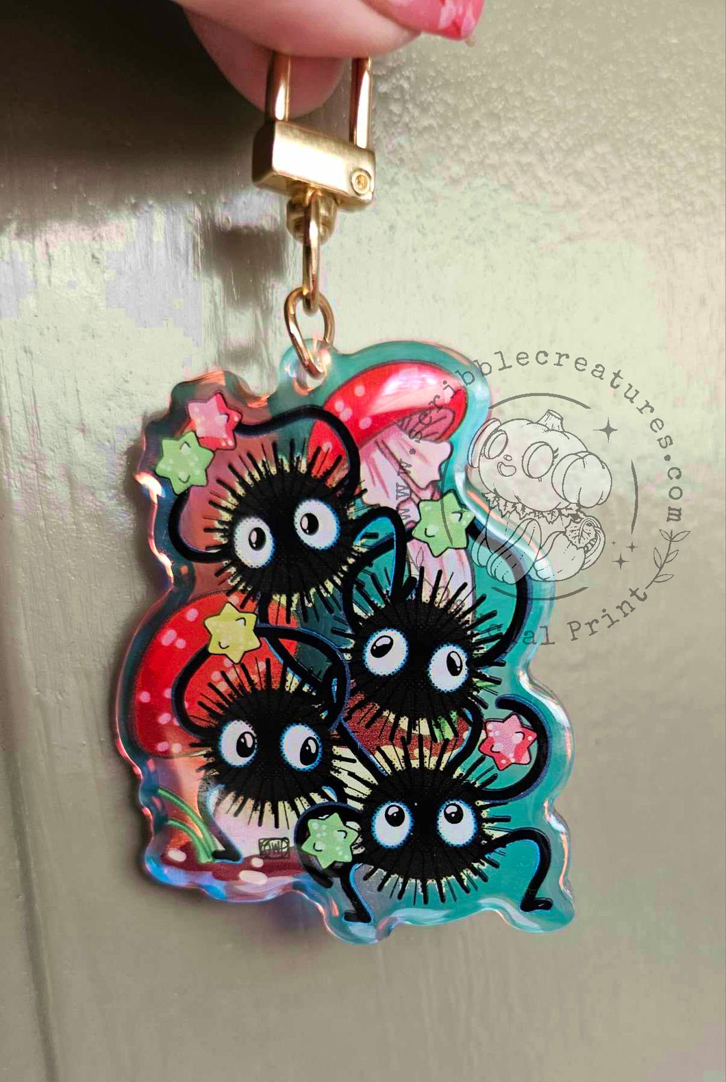 Soot Sprites Rainbow Acrylic Charm by Scribble Creatures