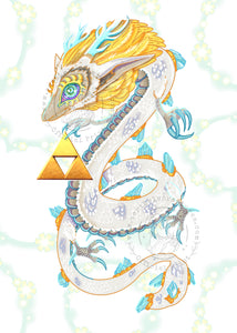 "The Light Dragon" Original Fan Art Fine Art Print by Scribble Creatures