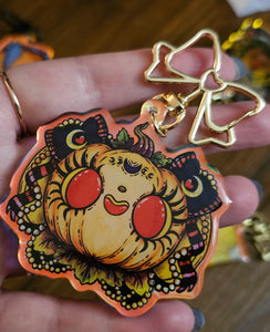 "Princess Honey" in Orange - Acrylic Charm by Scribble Creatures