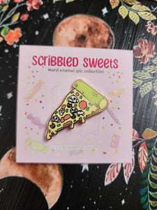 "Puproom Pizza" 1.5" Enamel Pin by Scribble Creatures