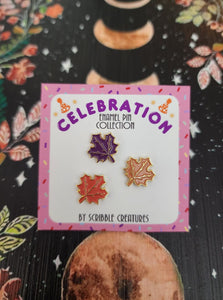 "Harvest Leaves" Celebration Collection Filler Pin Enamel Pin by Scribble Creatures