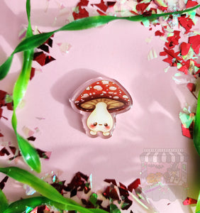 Monch the Mushroom Acrylic Pin by Scribble Creatures