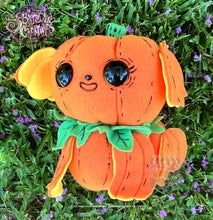 Load image into Gallery viewer, **IN STOCK** Handmade Pumpkin Puppy Doll by Scribble Creatures
