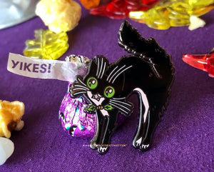 "Very-Scaredy Cat" Hard Enamel Pin by Scribble Creatures