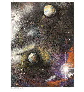 "Outer Space" (Original Painting) - 10" x 20"