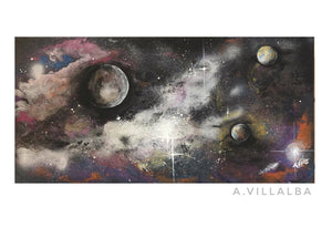"Outer Space" (Original Painting) - 10" x 20"