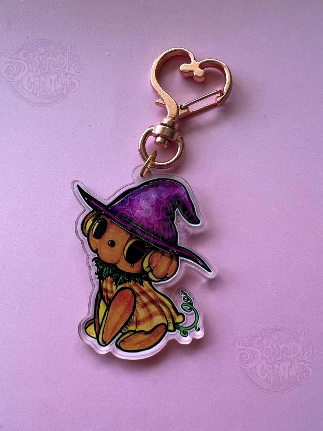 Witchy Pupkin Acrylic Charm by Scribble Creatures